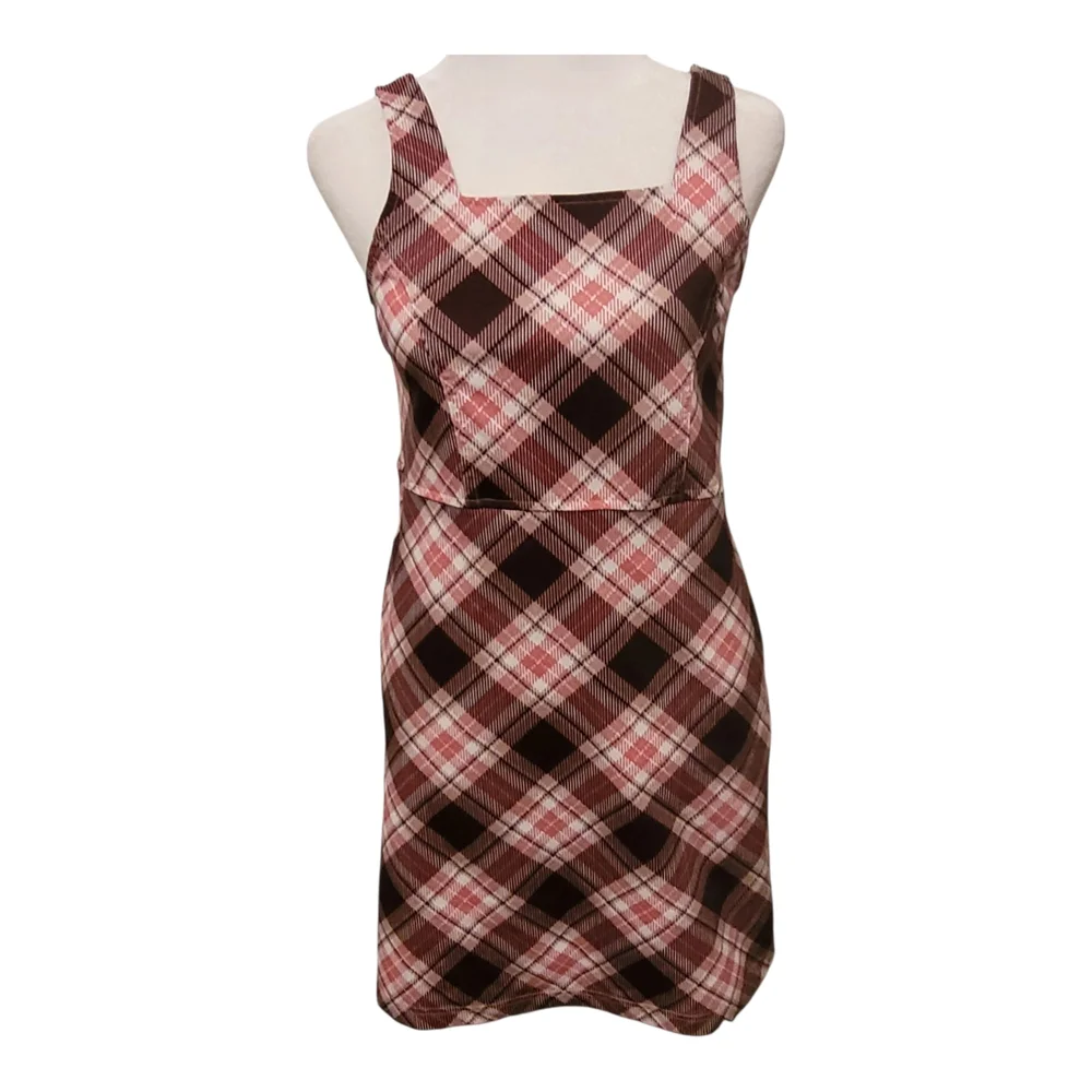 Cato Geometric Patterned girls plaid mini dress size‎ L (14-16)